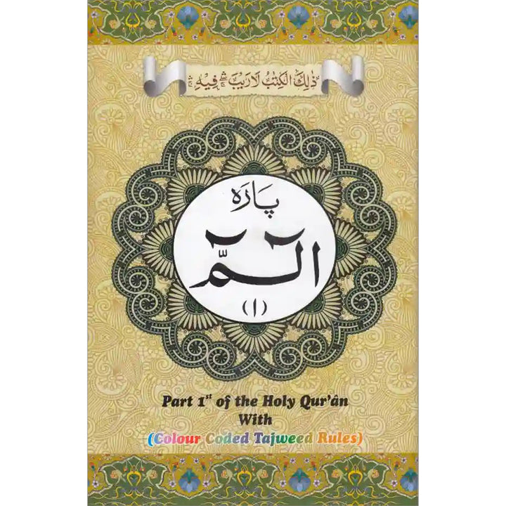 Para Set | 30 Parts of the Quran : Color Coded Tajweed Rules (Large Text) IndoPak Script 9 Lines Per Page with Bag