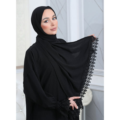 Elegant One-Piece Abaya and Prayer Dress Crepe Solid Color | Lightweight and Comfortable | Hijab Abaya Suit