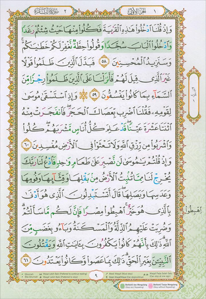 Al-Quran Al-Karim Mushaf Waqaf & Ibtida Perjuzuk (1-30) ( Color may vary) B5 (6.9 x 9.8)