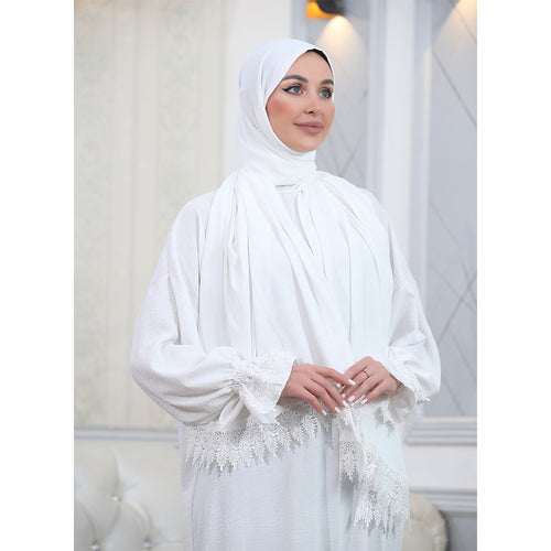 Elegant One-Piece Abaya and Prayer Dress Crepe Solid Color | Lightweight and Comfortable | Hijab Abaya Suit