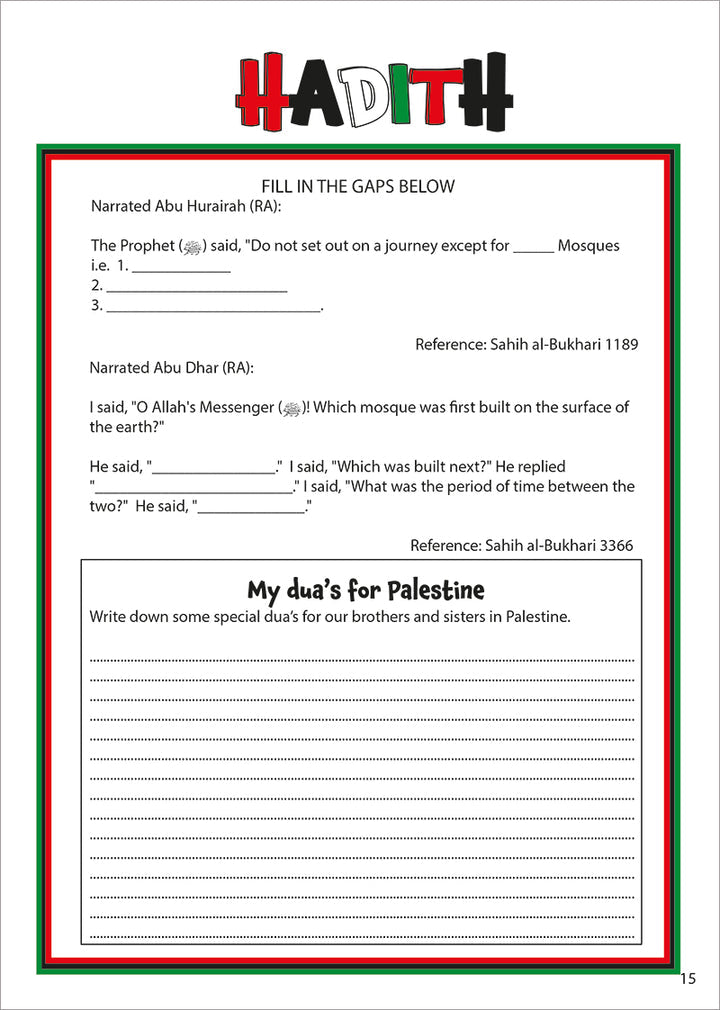 Palestine Activity Book (with stickers)