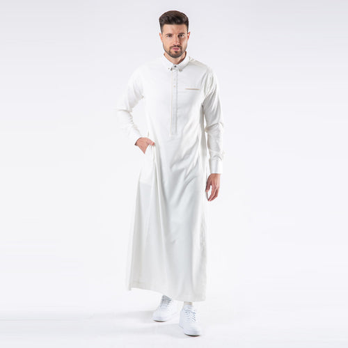 Lawung 2024 Smart Thobe - Premium Suit Fabric - Off White  AAR2415