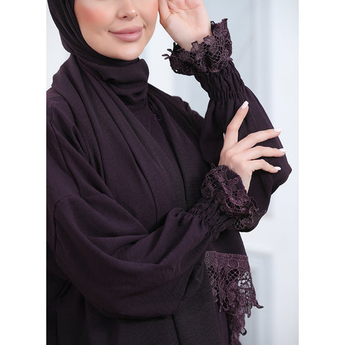 Elegant One-Piece Abaya and Prayer Dress Crepe Solid Color | Lightweight and Comfortable | Hijab Abaya Suit