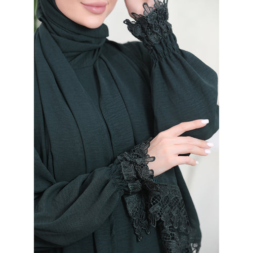 Elegant One-Piece Abaya and Prayer Dress Crepe Solid Color | Lightweight and Comfortable | Hijab Abaya Suit