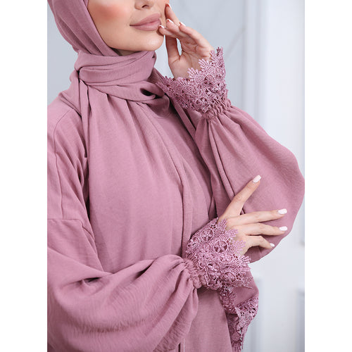 Elegant One-Piece Abaya and Prayer Dress Crepe Solid Color | Lightweight and Comfortable | Hijab Abaya Suit