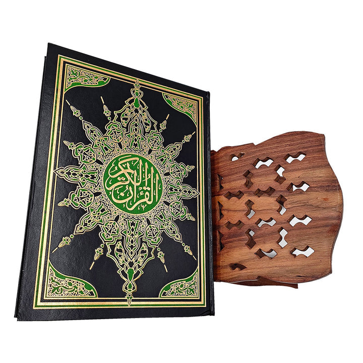 The Holy Qur'an Thermo - (9.8" X 13.5") with Quran Holder (18" x 9")