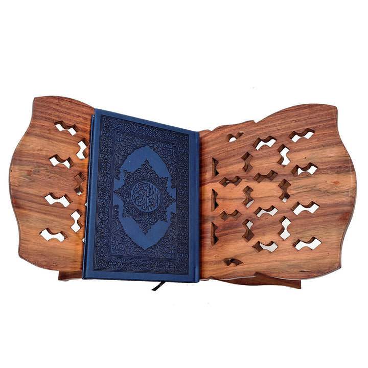 Holy Quran (Colors May Vary) ( 5.5 * 7.8) with Quran Holder (18" x 9")