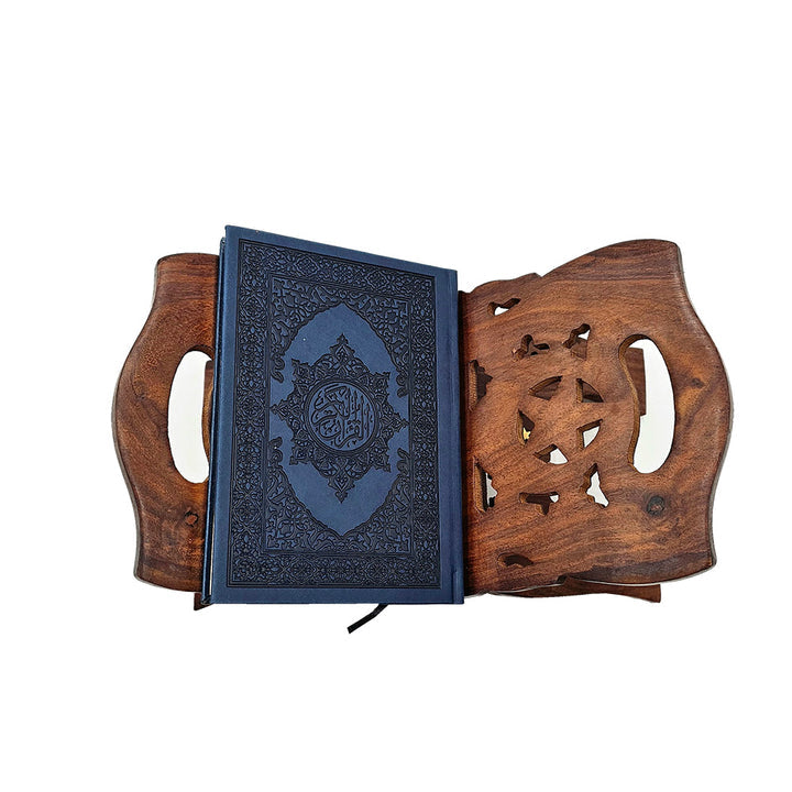 Holy Quran (Colors May Vary) ( 5.5 * 7.8) with Quran Holder (15" x 8")