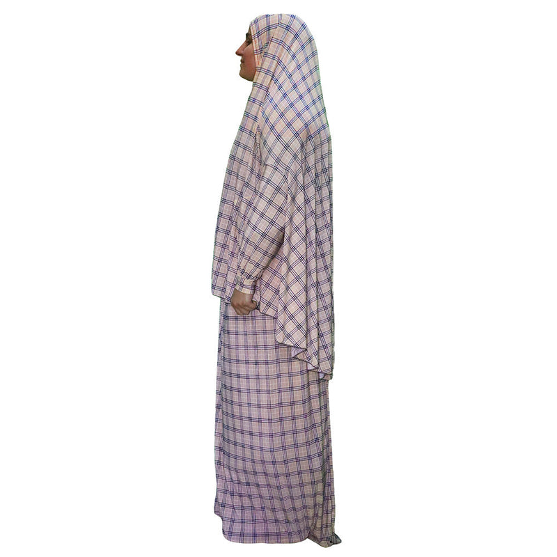 Women's Prayer Dress 2 Pieces (With Sleeves) -  Plaid