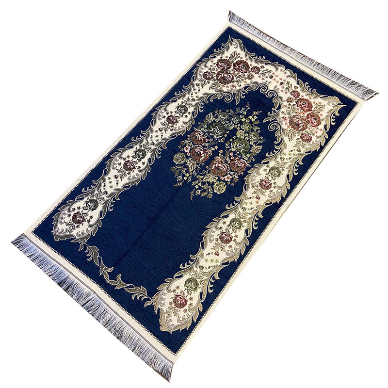 Luxury Thin Velvet Islamic Prayer Rug - 5 Different Colors