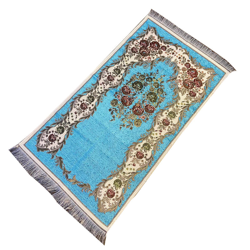 Luxury Thin Velvet Islamic Prayer Rug - 5 Different Colors