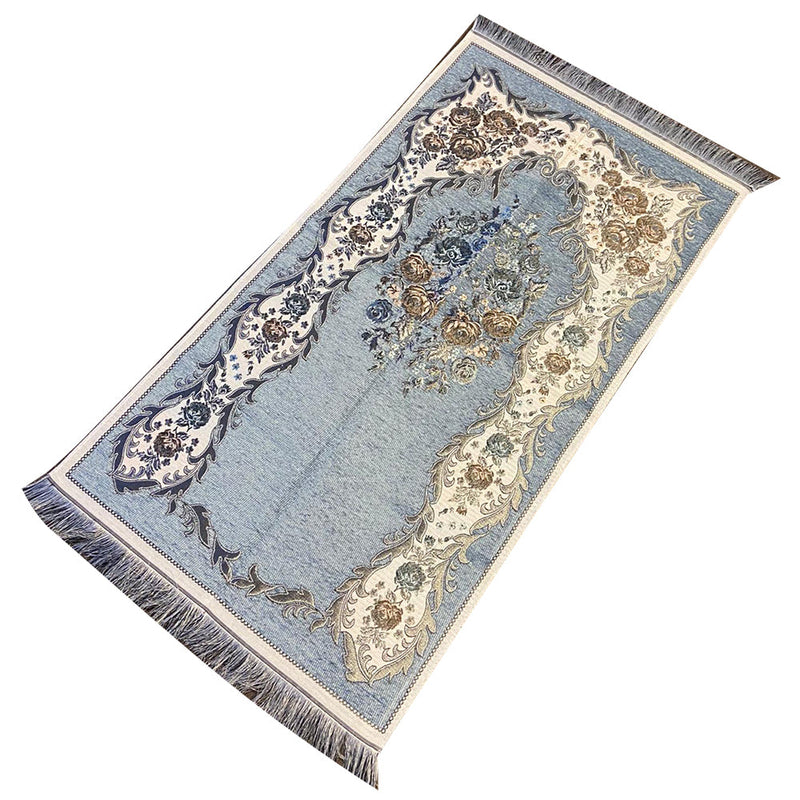 Luxury Thin Velvet Islamic Prayer Rug - 5 Different Colors