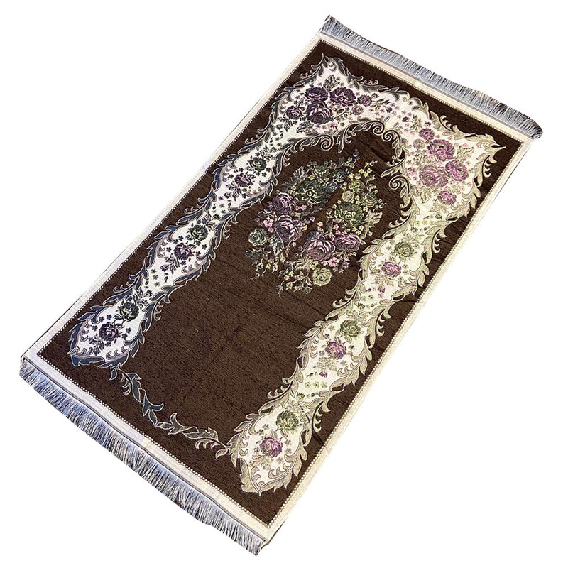 Luxury Thin Velvet Islamic Prayer Rug - 5 Different Colors