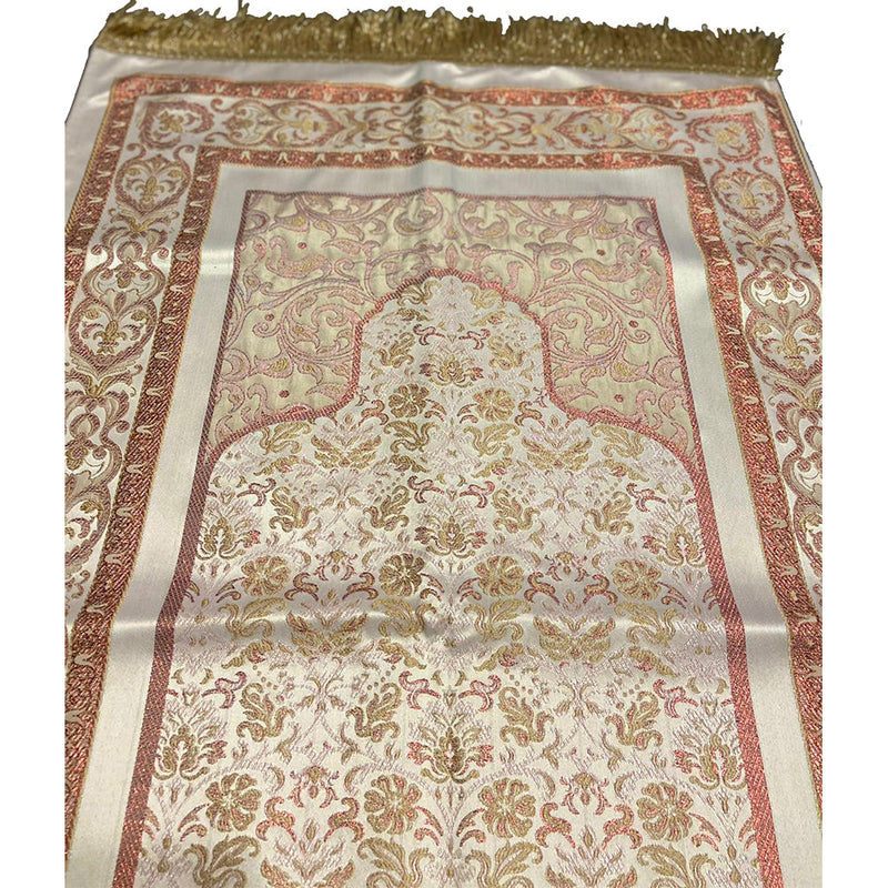 Fancy Luxury Thin Velvet Islamic Prayer Rug - 4 Different Colors