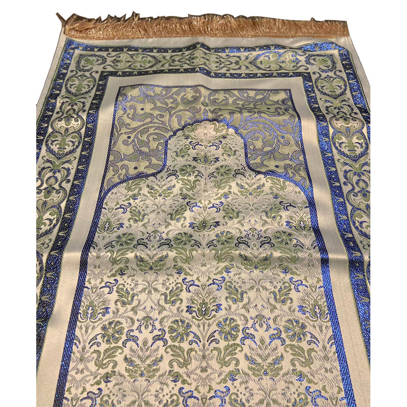 Fancy Luxury Thin Velvet Islamic Prayer Rug - 4 Different Colors