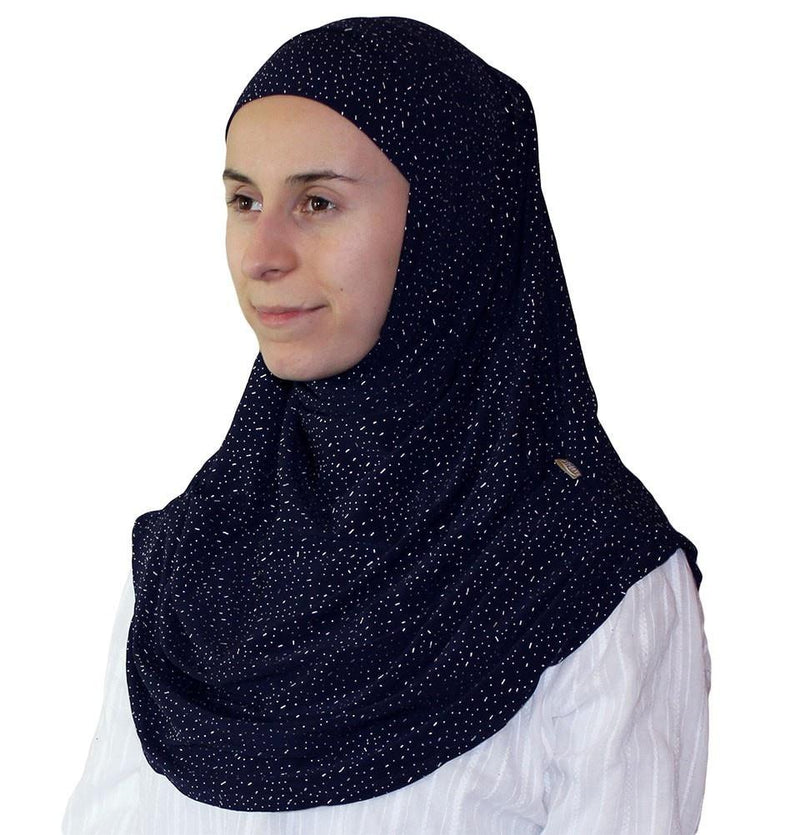 Firdevs Practical Hijab Scarf & Bonnet - Blue Raindrop - east-west-souk