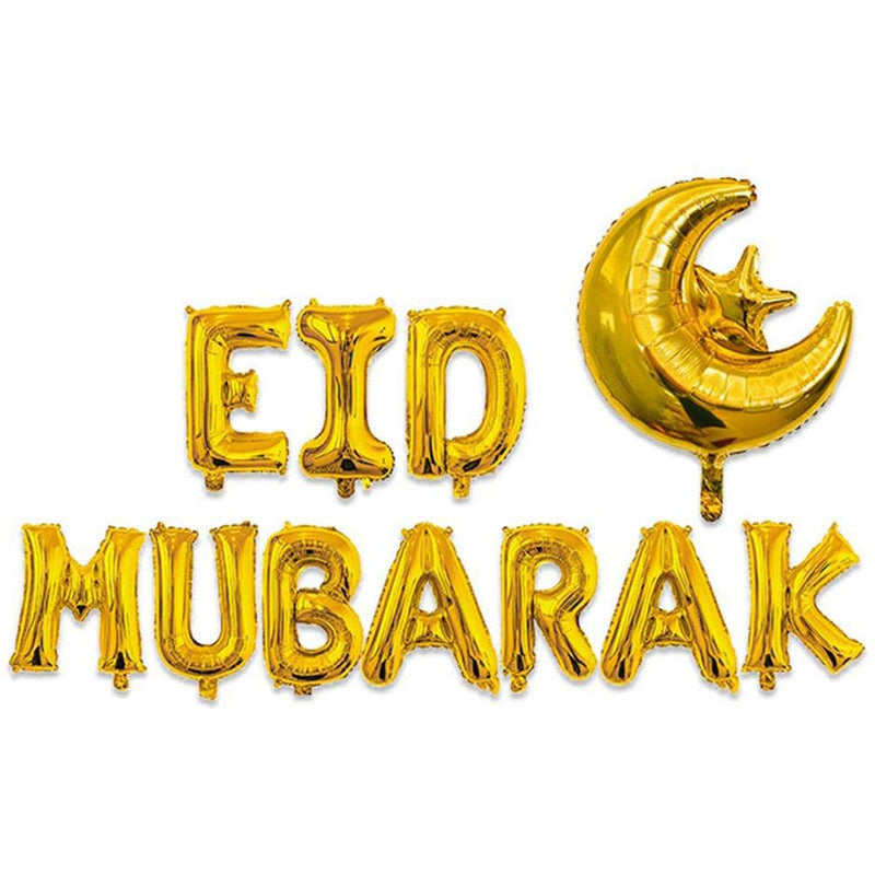 Eid Mubarak Foil Balloon Kit - Gold