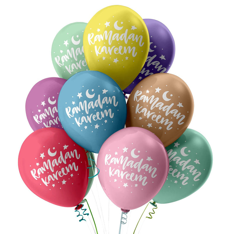 Ramadan Kareem Balloons - Moon & Star - Pastel