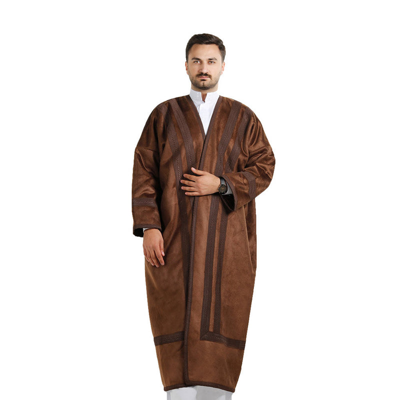 Farwa Classic - Warm Winter Fur Coat - Cloak Arab Dress - Men’s Khaleejy Islamic Arabian High-Quality Farwa – 4 Different Colors