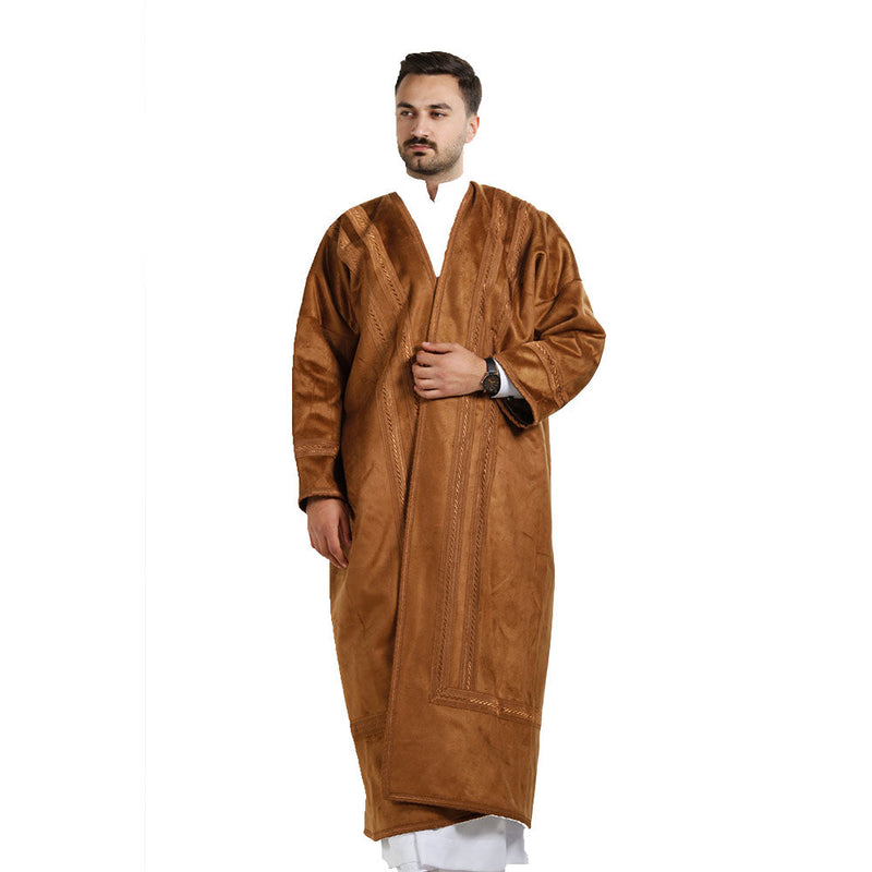 Farwa Classic - Warm Winter Fur Coat - Cloak Arab Dress - Men’s Khaleejy Islamic Arabian High-Quality Farwa – 4 Different Colors