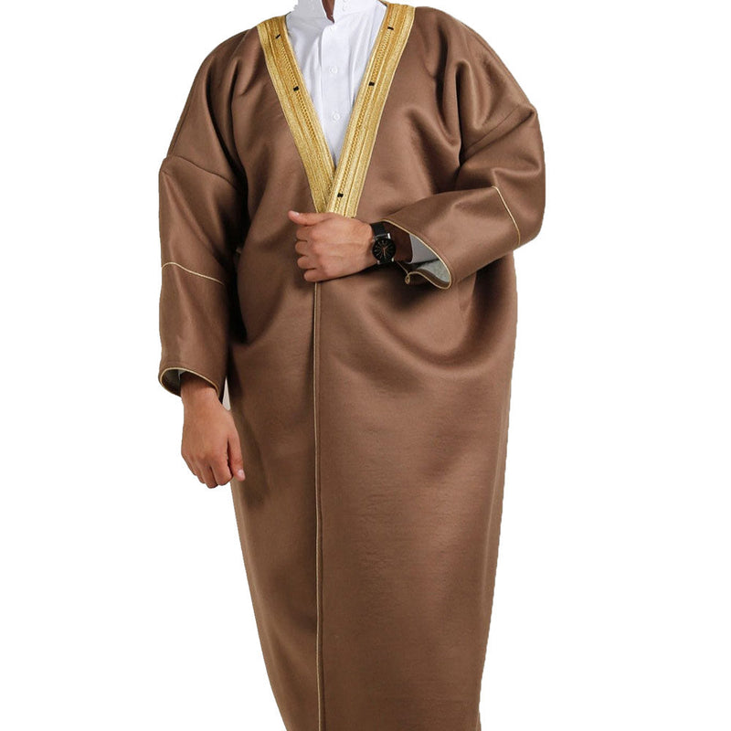 Farwa Bisht style - Warm Winter Fur Coat - Cloak Arab Dress - Mens Khaleeji Islamic Arabian High-Quality Farwa – 4 Different Colors