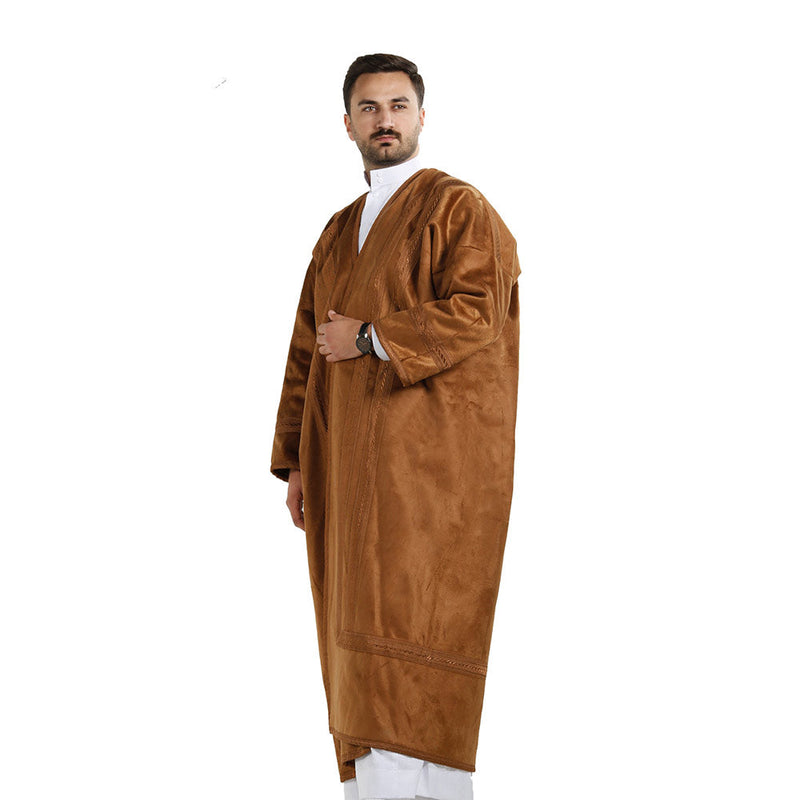 Farwa Classic - Warm Winter Fur Coat - Cloak Arab Dress - Men’s Khaleejy Islamic Arabian High-Quality Farwa – 4 Different Colors