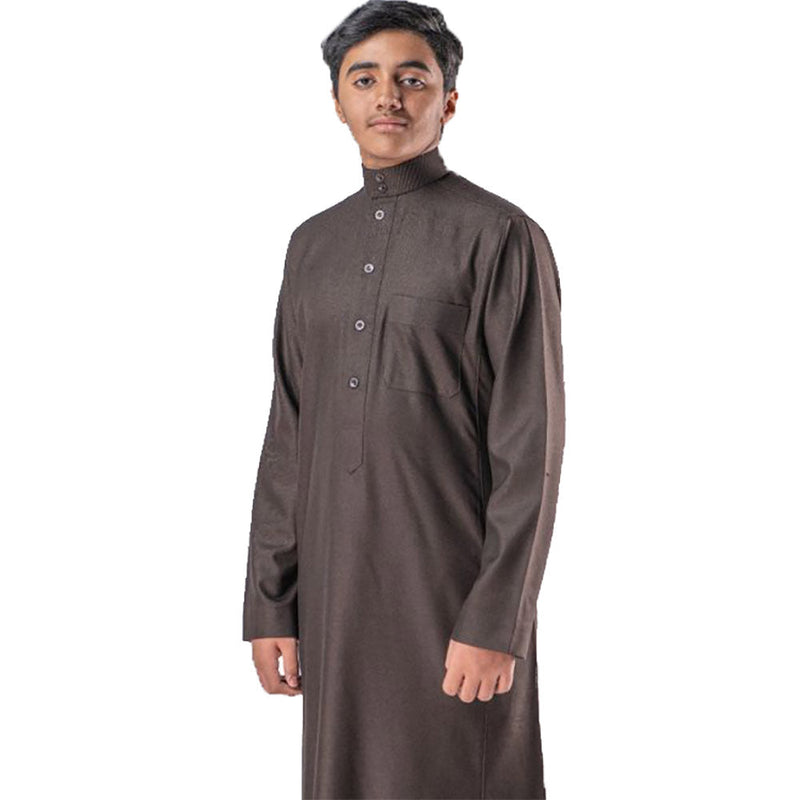 High Quality Daffah Thobe Winter - Luxury Saudi Dishdasha - Brown