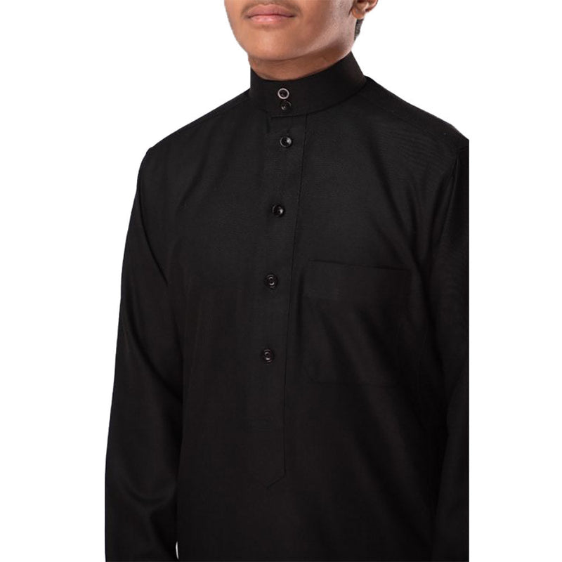 High Quality Daffah Thobe Winter - Luxury Saudi Dishdasha - Black