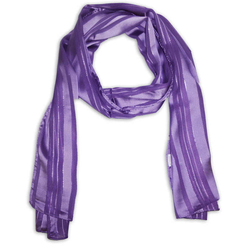 Women's Striped Silky Scarf Wrap Shawl