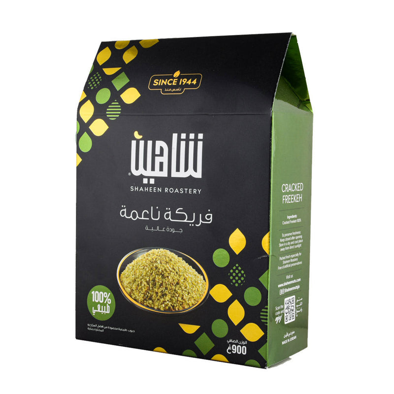 Shaheen Cracked Freekeh, Made from Green Durum Wheat, 31.74oz - فريكة ناعمة