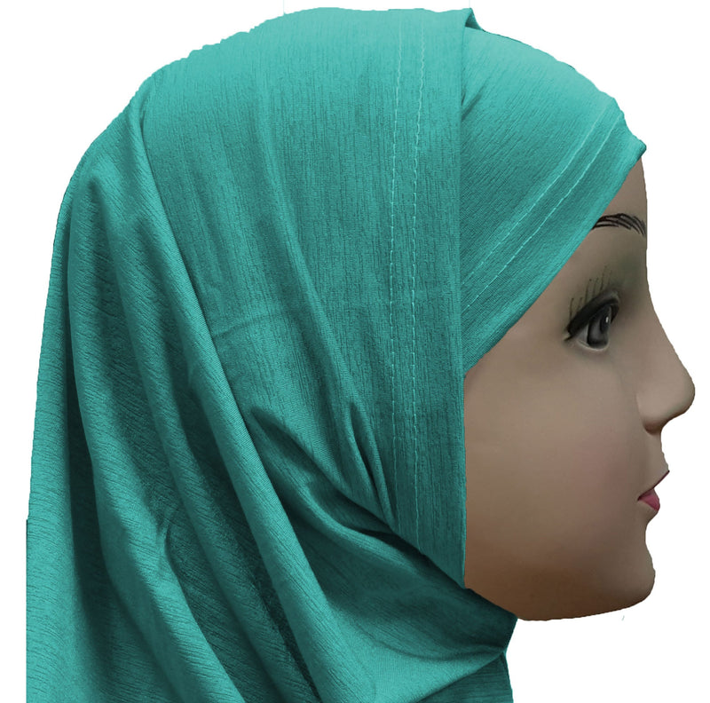 Women's Lightly Shaded Amira Hijab Two Piece - Plain Color