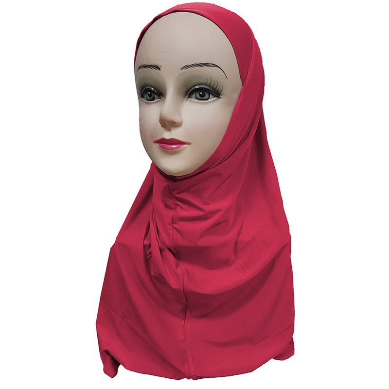 Women's Lycra Amira Hijab One Piece - Plain Color