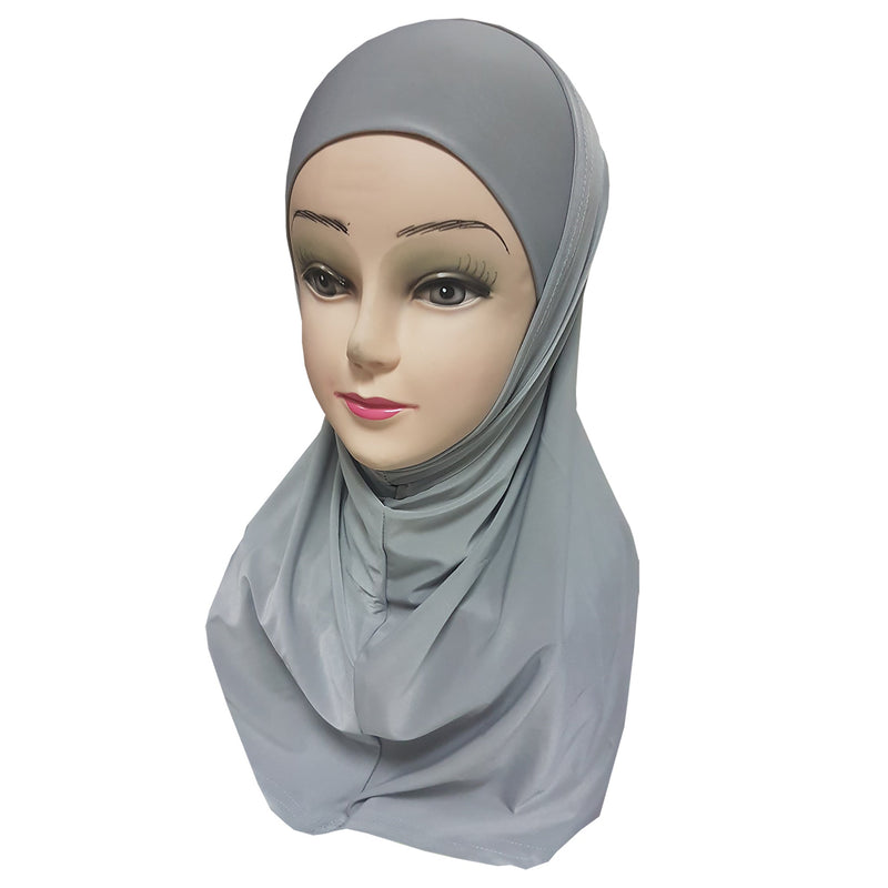 Women's Lycra Amira Hijab Two Piece - Plain Color