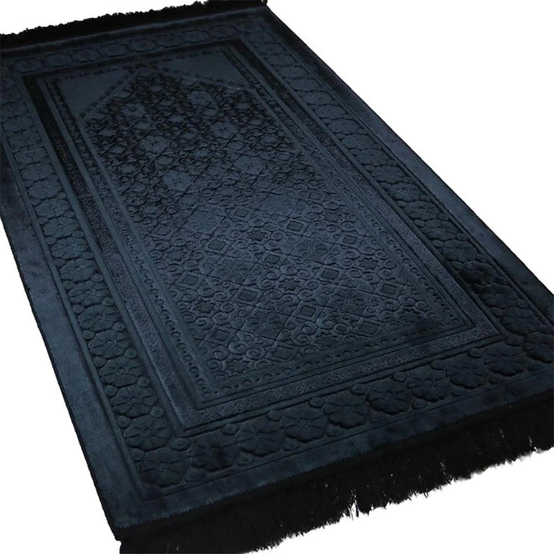 Luxury Velvet Islamic Prayer Rug - 4 Different Colors