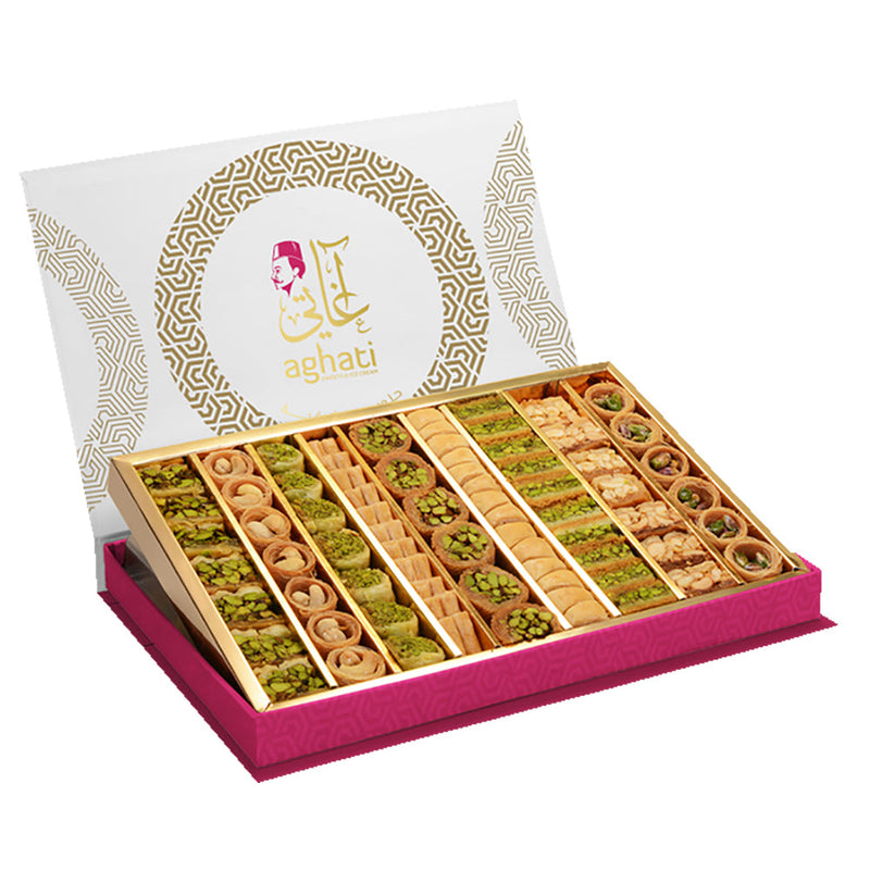 Premium Mix of Baklava Delights | Authentic Baklava Dessert in a Luxurious Box   مشكل بقلاوه