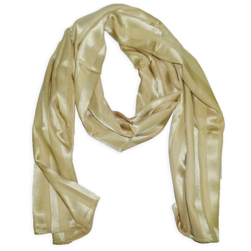 Women's Striped Satin Scarf Wrap Shawl