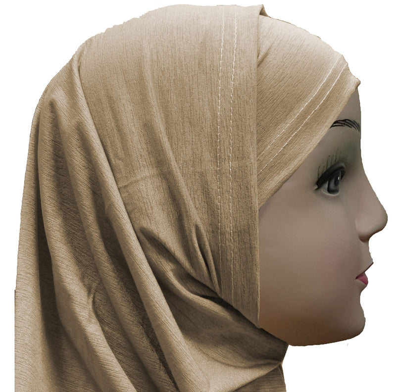 Women's Lightly Shaded Amira Hijab Two Piece - Plain Color