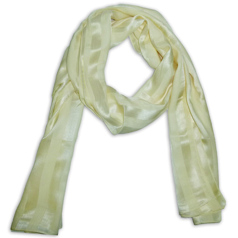 Women's Striped Satin Scarf Wrap Shawl