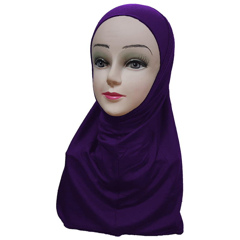 Women's Cotton Amira Hijab Two Piece - Plain Color