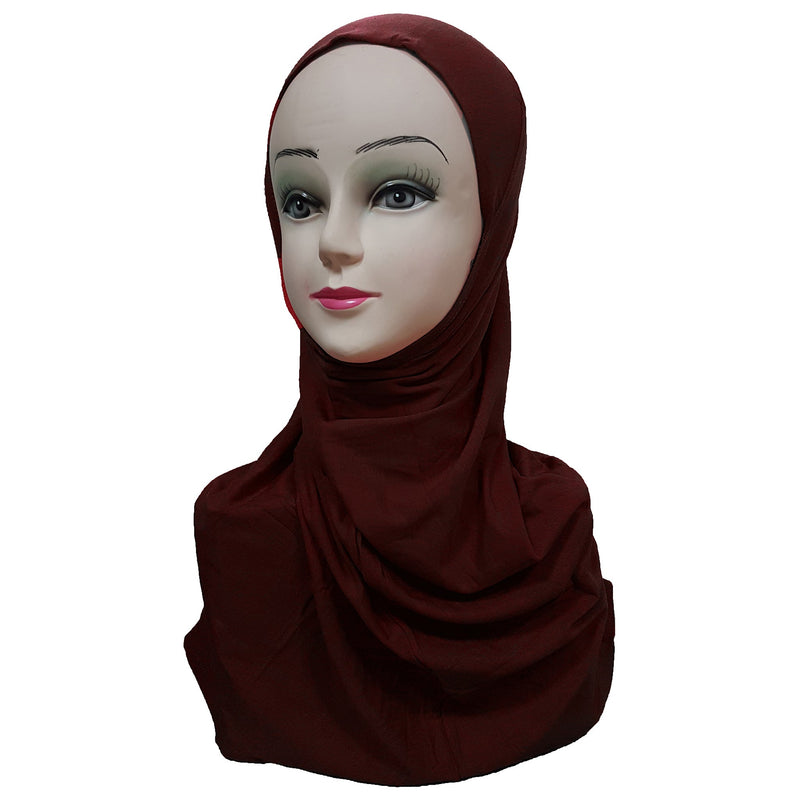 Women's Cotton Amira Hijab One Piece - Plain Color