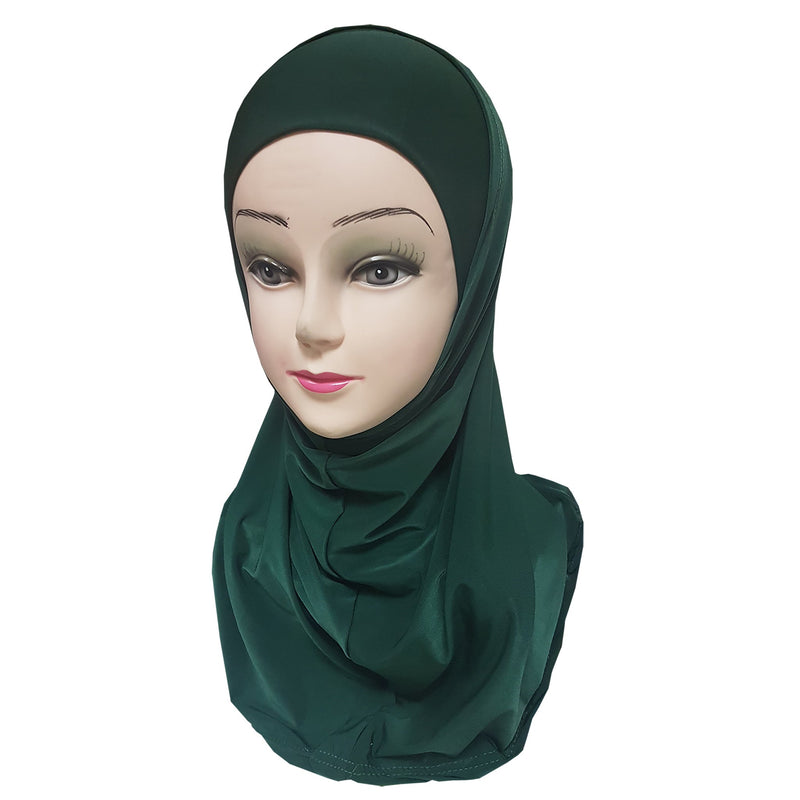 Women's Lycra Amira Hijab Two Piece - Plain Color