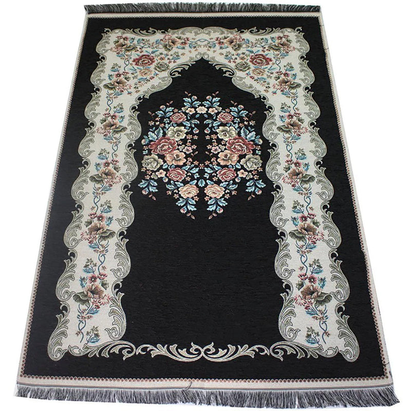 Luxury Thin Velvet Islamic Prayer Rug - 5 Different Colors