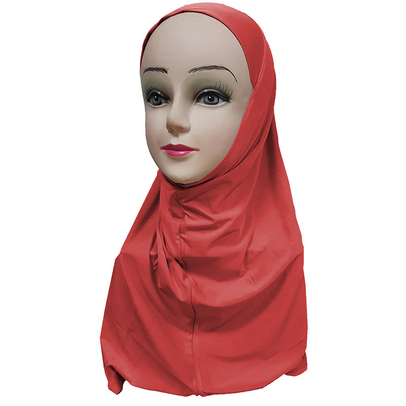 Women's Lycra Amira Hijab One Piece - Plain Color