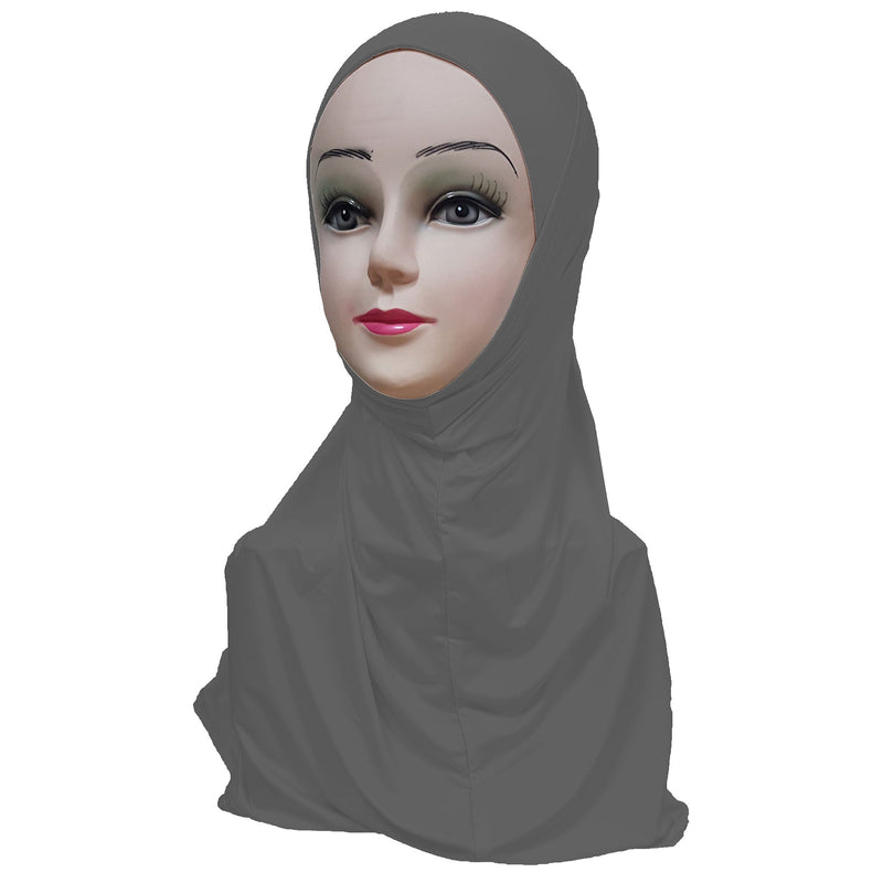 Women's Silky Amira Hijab Two Piece - Plain Color