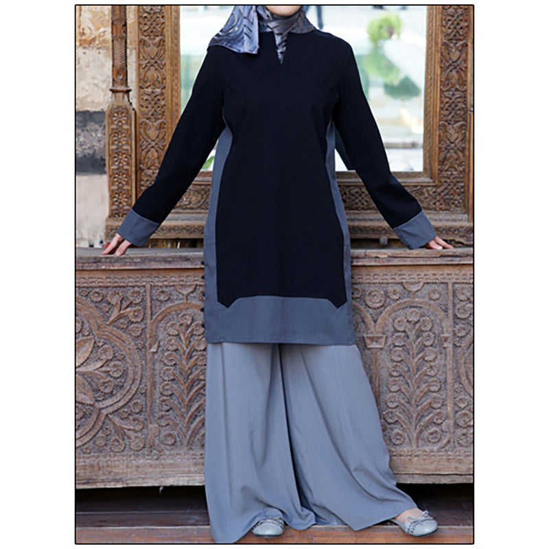 Shukr 100% Cotton Contrast Tunic