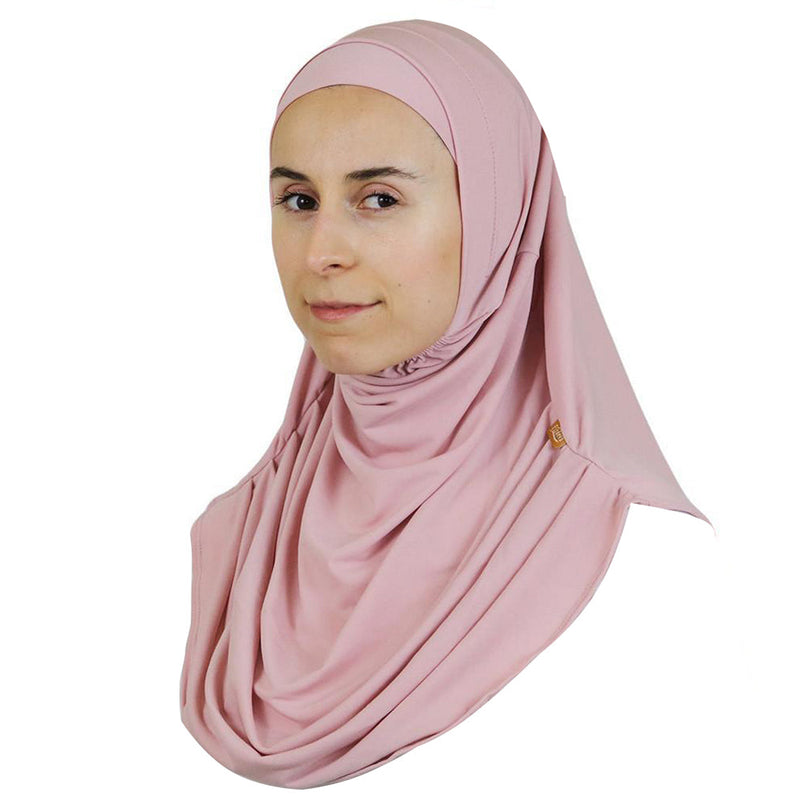 Firdevs Practical Hijab Scarf & Bonnet - Light Pink