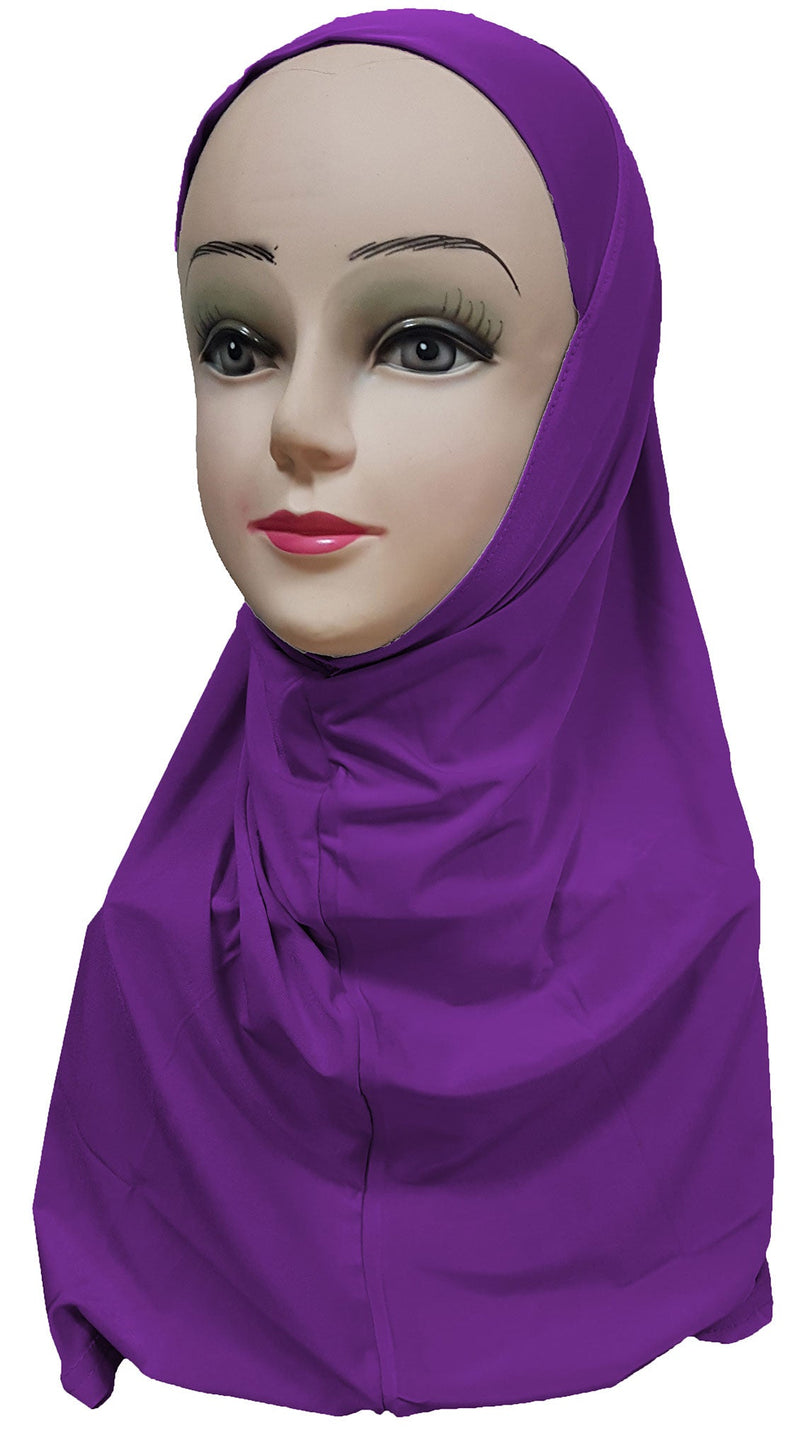 Women's Silky Amira Hijab One Piece - Plain Color