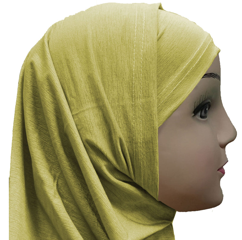 Women's Lightly Shaded Amira Hijab Two Piece - Plain Color