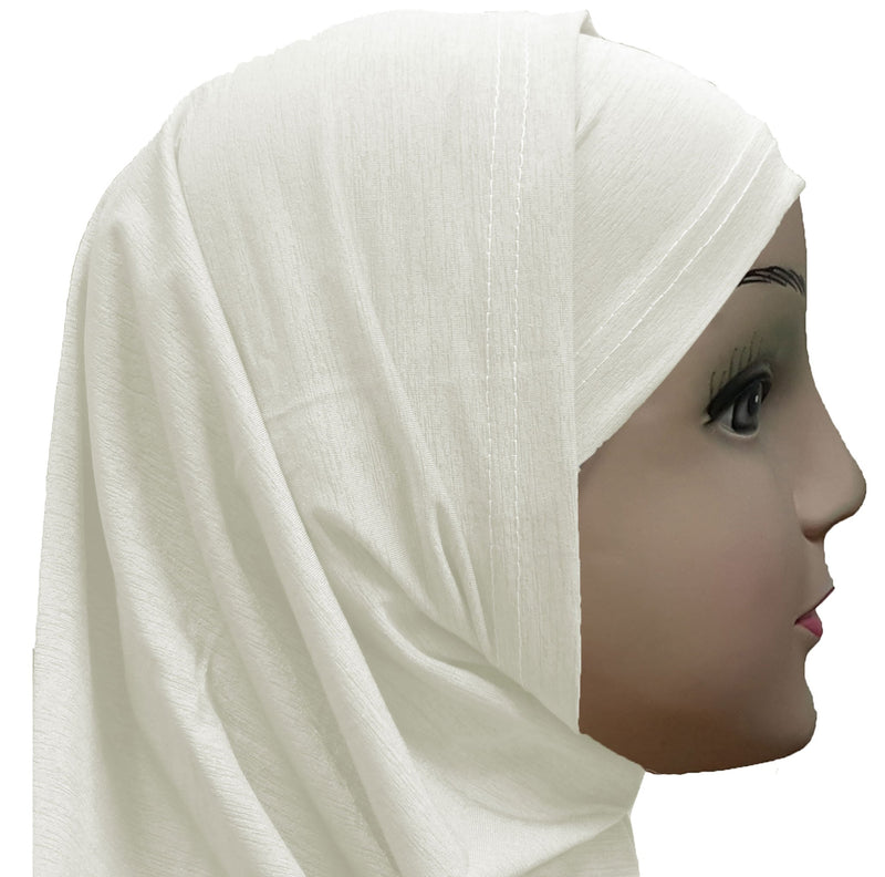 Women's Lightly Shaded Amira Hijab Two Piece - Plain Color