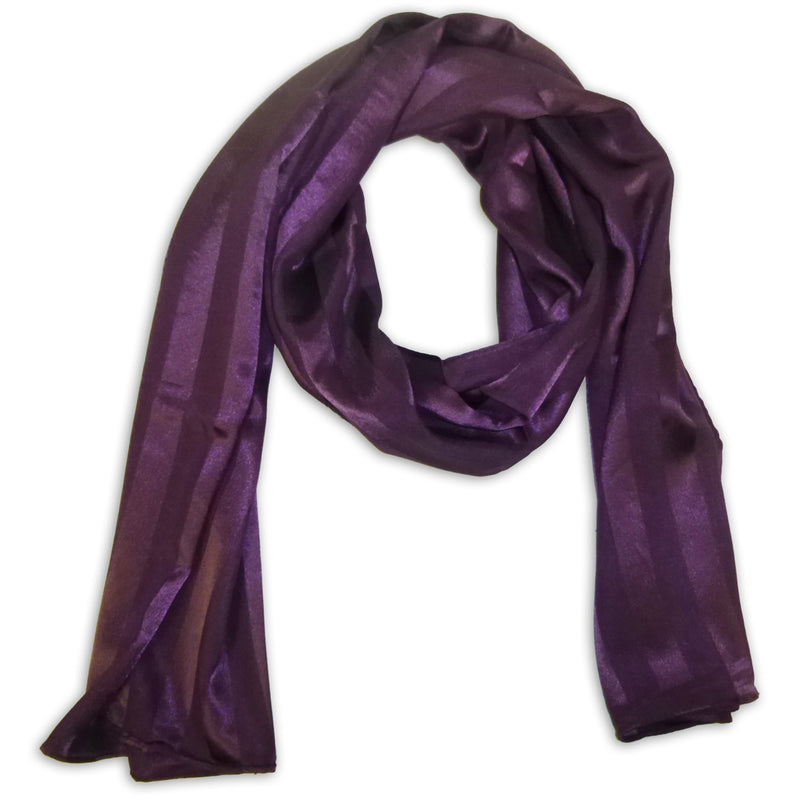 Women's Striped Satin Scarf Wrap Shawl